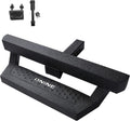 ONINE Texture Black Hitch Step with Hitch Lock and Stabilizer Fit 2” Receiver, Rear Bumper Guard, Hitch Armor