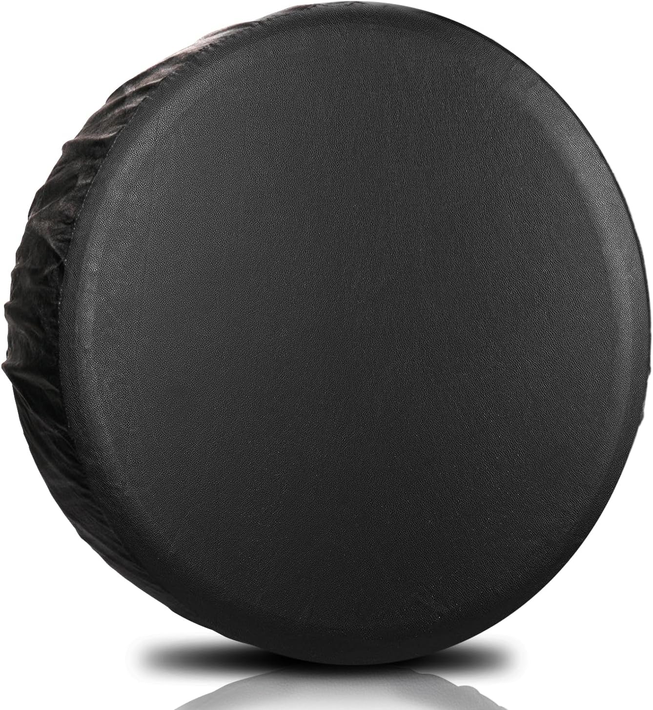 Leader Accessories 26"-28" Spare Tire Cover Universal Fit for Trailer, RV, Car, Truck, SUV, Jeep, Camper Wheel, Waterproof Dustproof Thickening Leather, Black