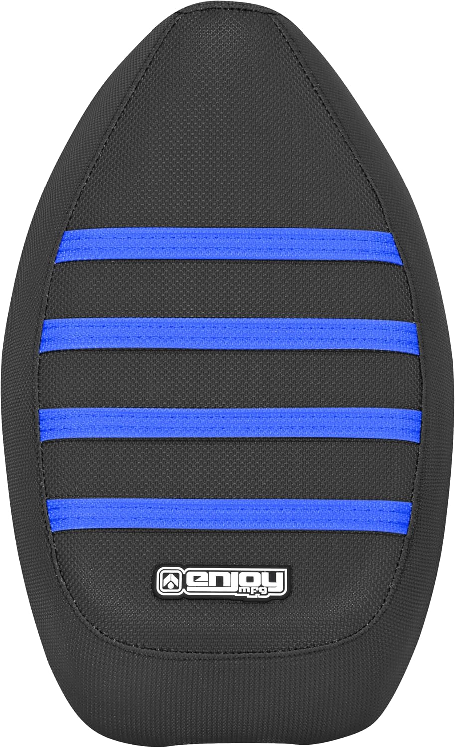 Enjoy Mfg Seat Cover - Compatible with Suzuki FA50 (1980-1991) _#607 (All Black with TM Blue Ribs)