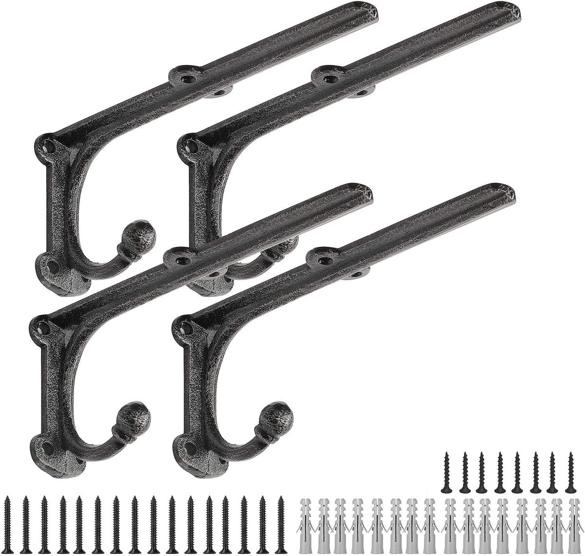 rustic floating shelf bracket 8 inch, cast iron, main product view