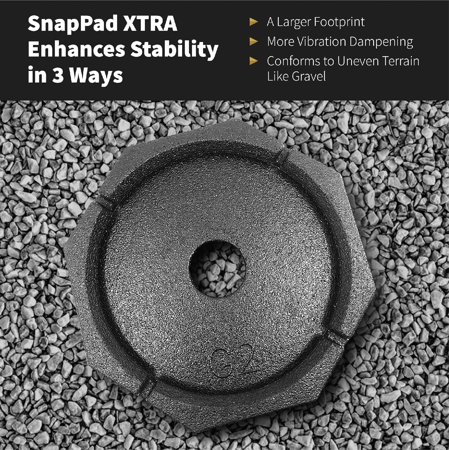 SnapPad Xtra RV Leveling Pads - Permanent Jack Stabilizers for RVs - 9" Round Leveling Jack Pads for LCI Leveling System - Heavy Duty Replacement for Blocks - Made in The USA (6-Pack)