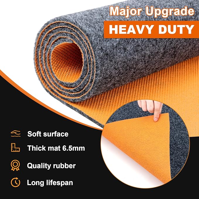 2-pc 64 X 32 Inch Heavy Duty Oil Spill Mat, 6.5mm Thickened Garage Floor Mat - Image 2