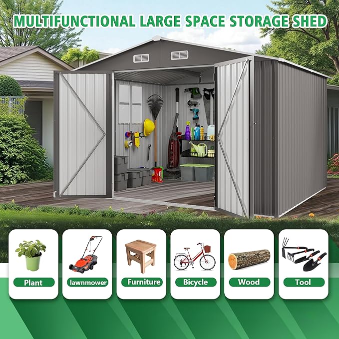 10x12 FT Outdoor Storage Shed - Image 7