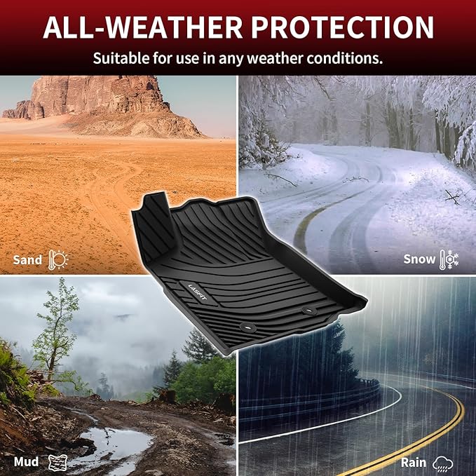 LASFIT Floor Mats for Toyota Tacoma 2016-2023 All Weather TPE Custom Floor - Image 6