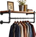 webi wall mounted clothes rack with shelf,30" industrial, main product view