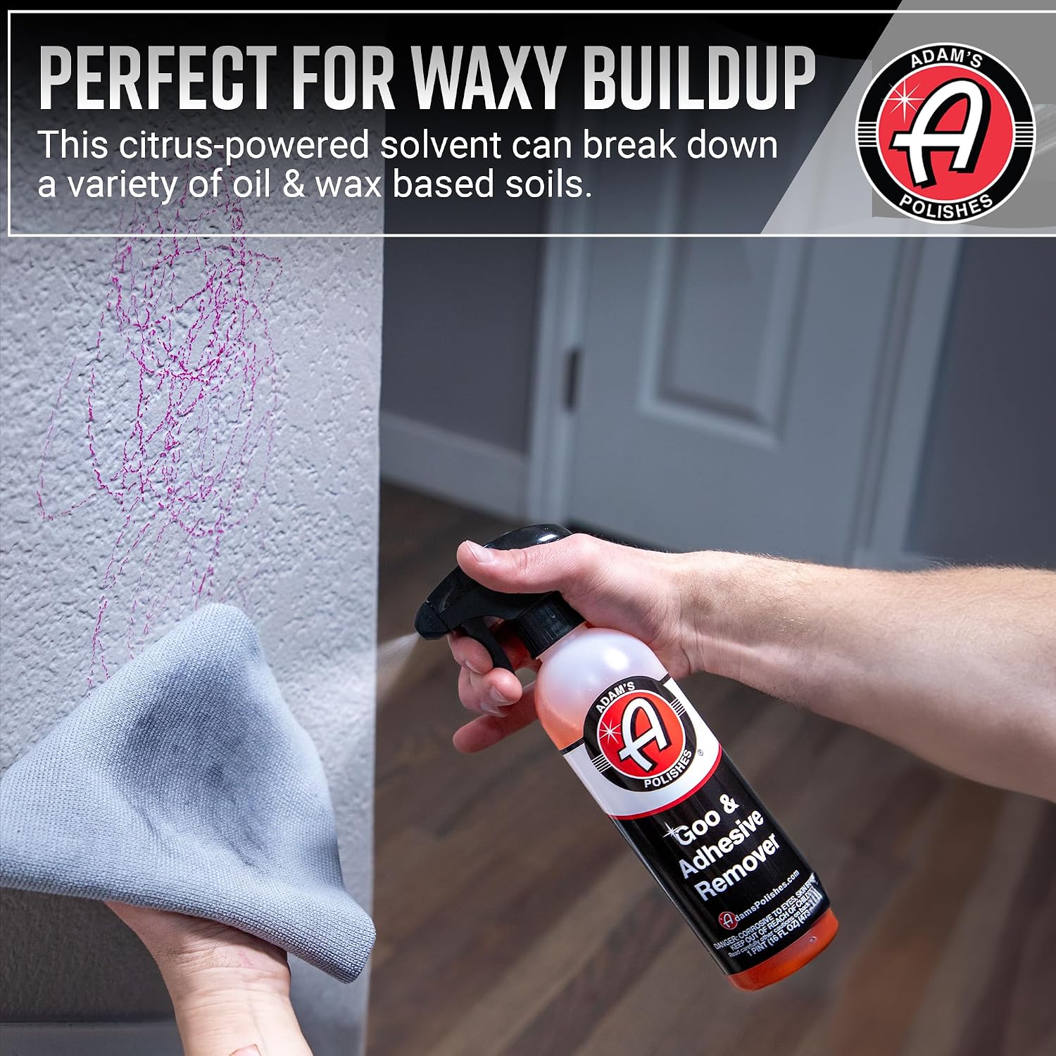 Adam's Polishes Goo & Adhesive Remover - Non-Toxic Goo, Bumper Sticker, Decal, Glue, Tree Sap, Permanent Marker, Crayon, Etc. Cleaner For Outdoor & Indoor Use