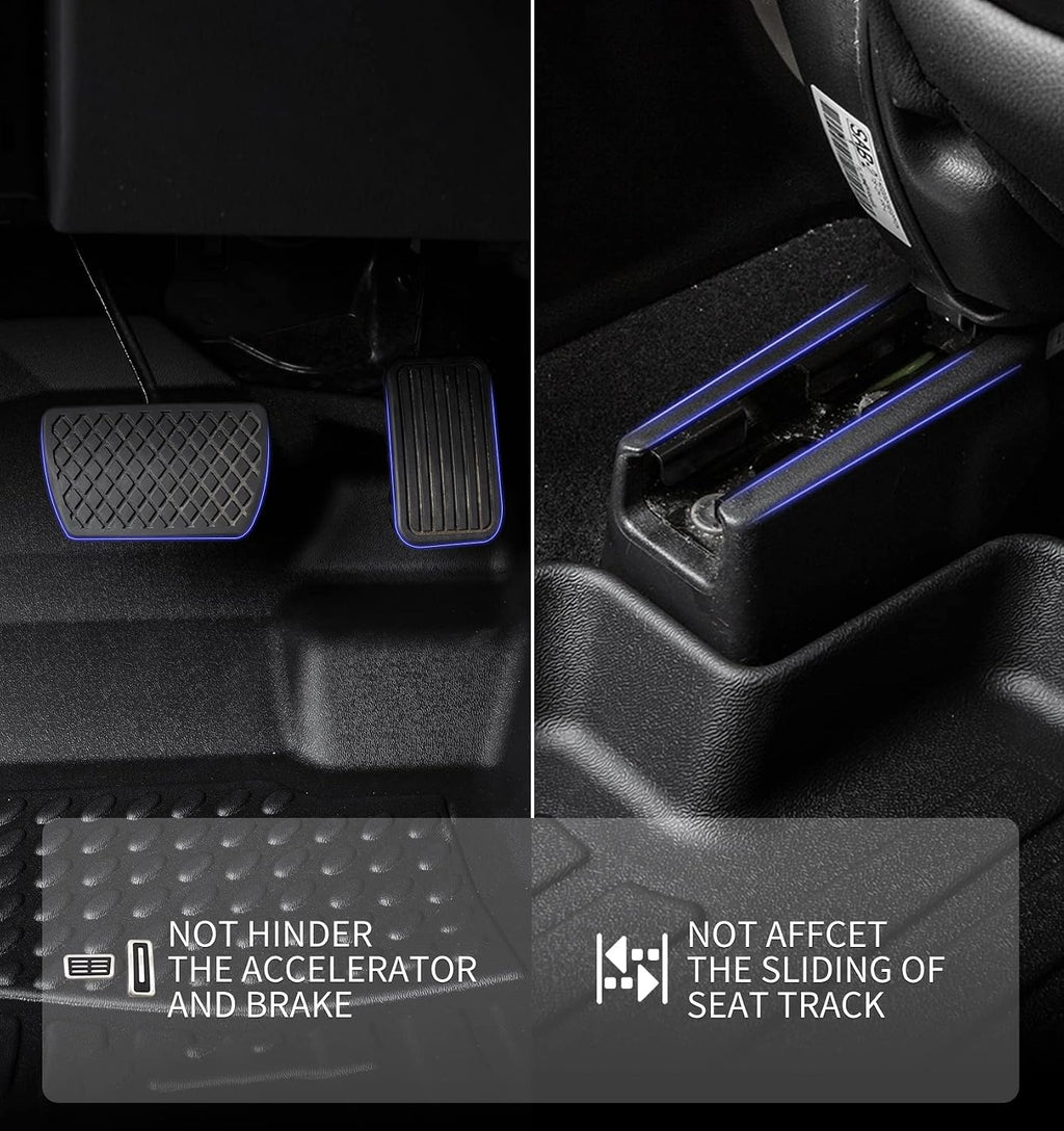 kelcseecs floor mats for nissan leaf 2026 s, side view