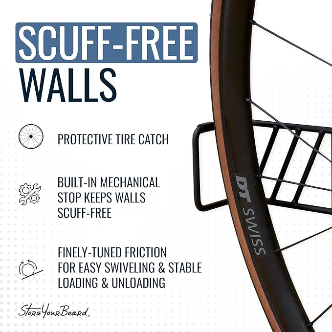 StoreYourBoard SwivelStow Mountain Bike Storage Rack 2 Pack – Heavy Duty Bike - Image 5