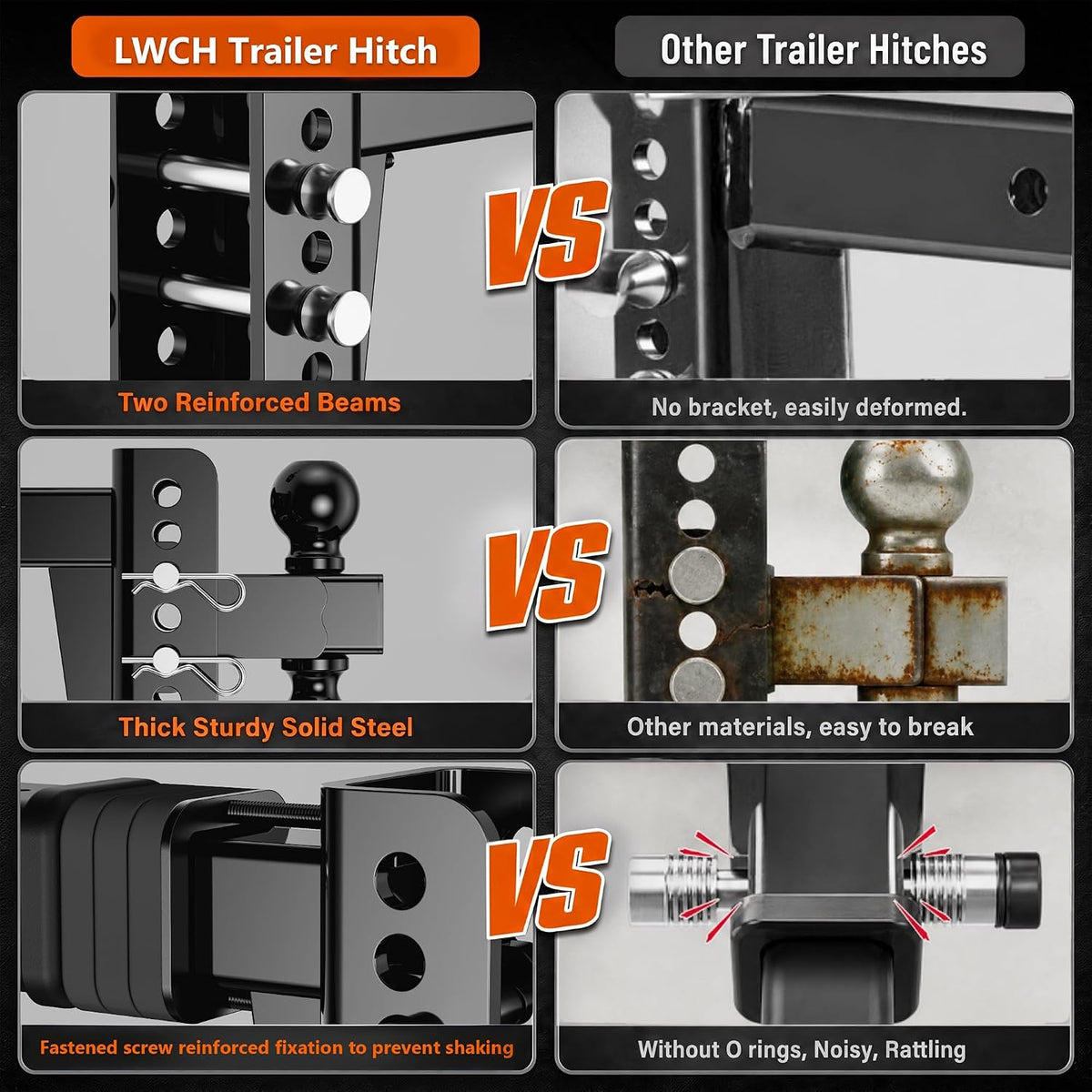 adjustable trailer hitch, fit 2 in receiver, 6 on a desk or shelf