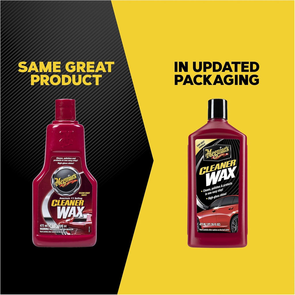 Meguiar’s Cleaner Wax, Liquid Car Wax For Diy Drivers & Detailers—Cleans, Polishes And Protects; Use On Exterior Paint And Clear Coat Surfaces On Cars, Trucks & Suvs - 16 Oz Bottle