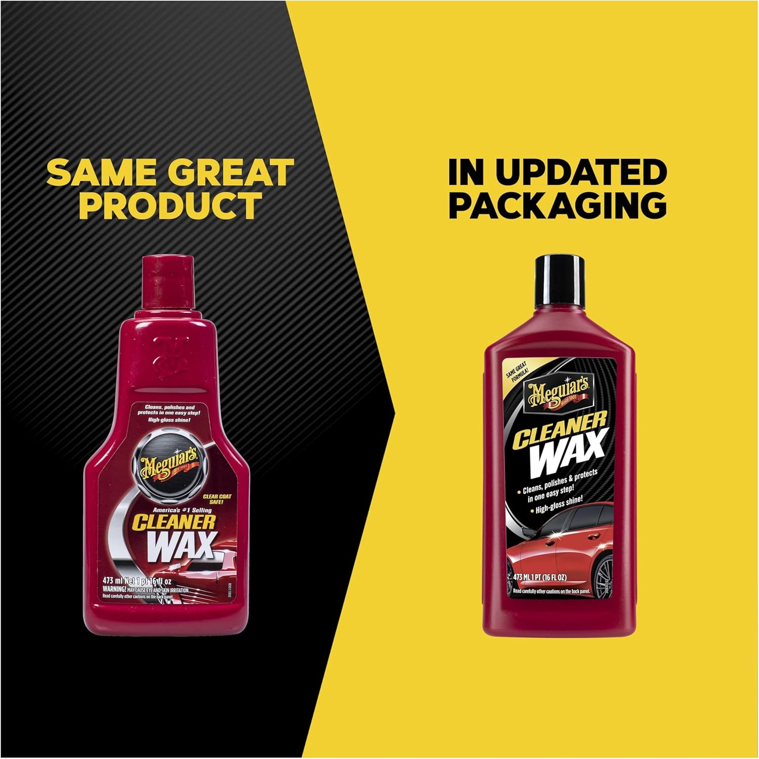 Meguiar’s Cleaner Wax, Liquid Car Wax For Diy Drivers & Detailers—Cleans, Polishes And Protects; Use On Exterior Paint And Clear Coat Surfaces On Cars, Trucks & Suvs - 16 Oz Bottle