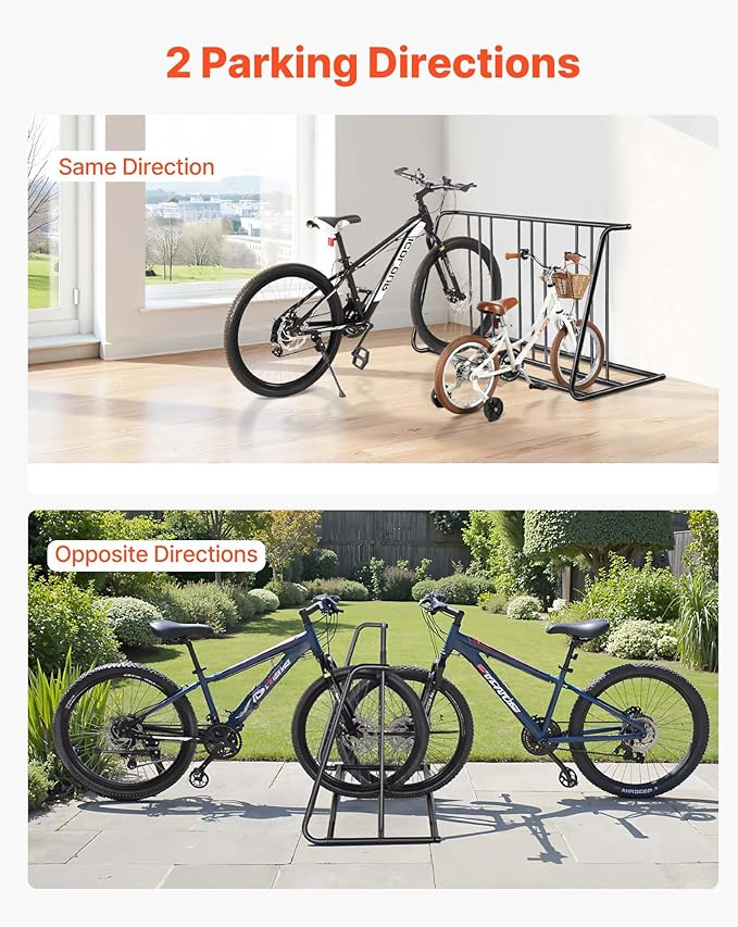 VEVOR Bike Rack, Fits Tire Width 3 Inch/76.2 mm, Carbon Steel Double-Sided Grid - Image 3