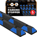 Xpose Safety 72" Heavy Duty Rubber Parking Stopper – 6 Pack Wheel Blocks