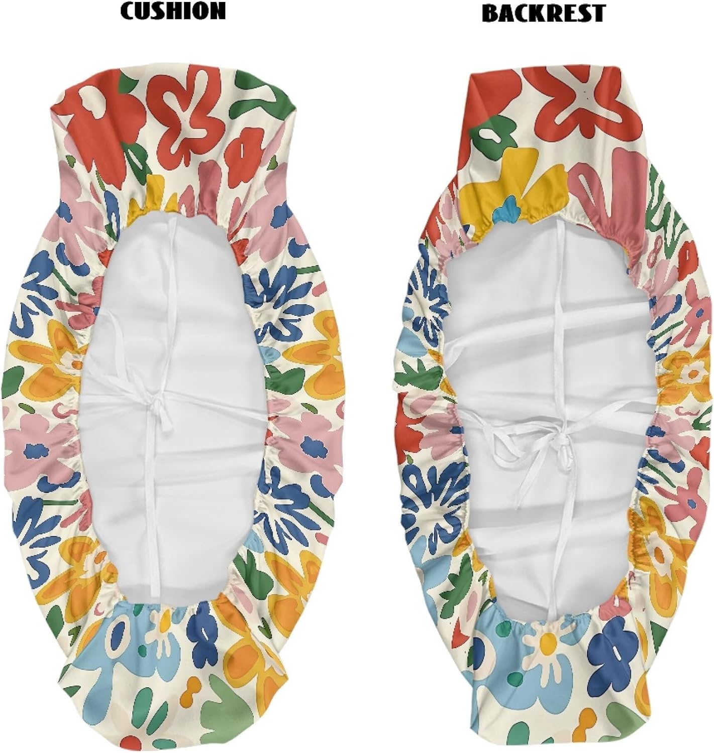 Hippie Flower Pattern UTV Seat Cover Compatible with Kawasaki Mule 4000 4010 3000 3010 3020 Heavy Duty Waterproof Elastic Soft UTV Accessories Seat Cover