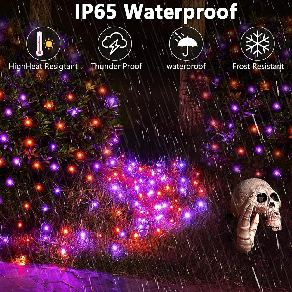 SyouHome Solar String Lights Outdoor, 6 Pack 600 LED Solar Halloween Lights