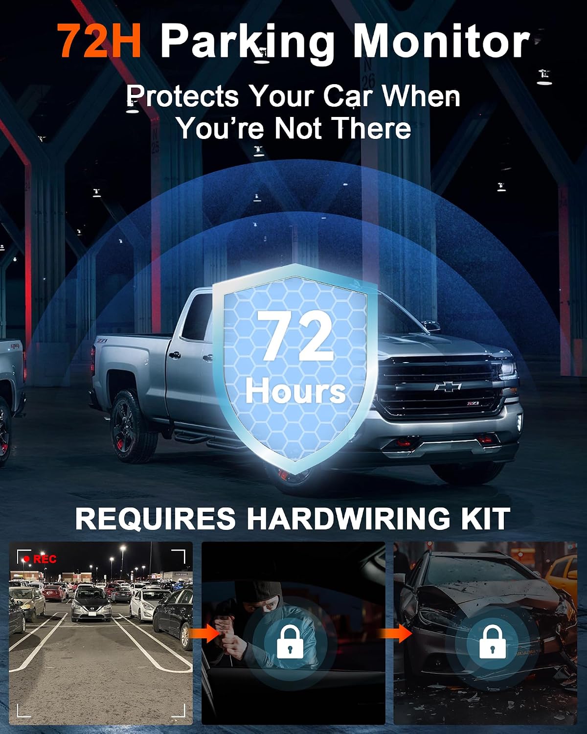 15-min easy to install dash cam: dual camera, package contents