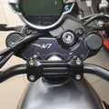 labelbike - 3D Sticker Motorcycle Steering Fork Plate Protection and Decoration in Resin Compatible with Moto Guzzi V7 Stone and Special