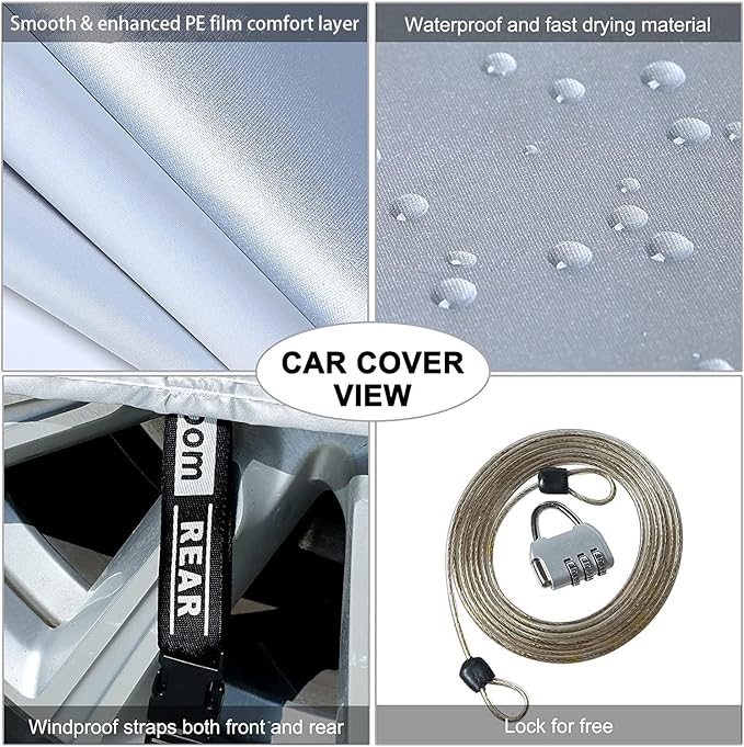 Tecoom Light Shell Waterproof UV-Proof Windproof Design Car Cover - Image 5