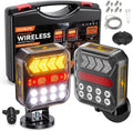 wireless trailer lights, solar rechargeable magnetic tow lights, main product view