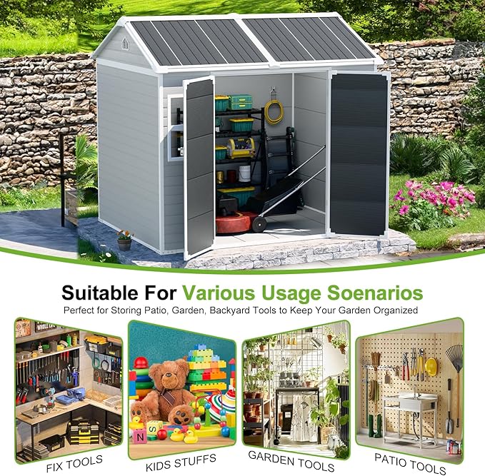8x6 Shed Plastic Outdoor Storage - Image 5