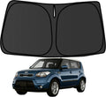 Soul Windshield Sun Shade for Kia Soul 2010-2025 Blocks UV Rays Accessories,1:1 Custom Foldable Thickened Wear-Resistant Front Window Sunshade Visor,Keeps Your Car Cooler