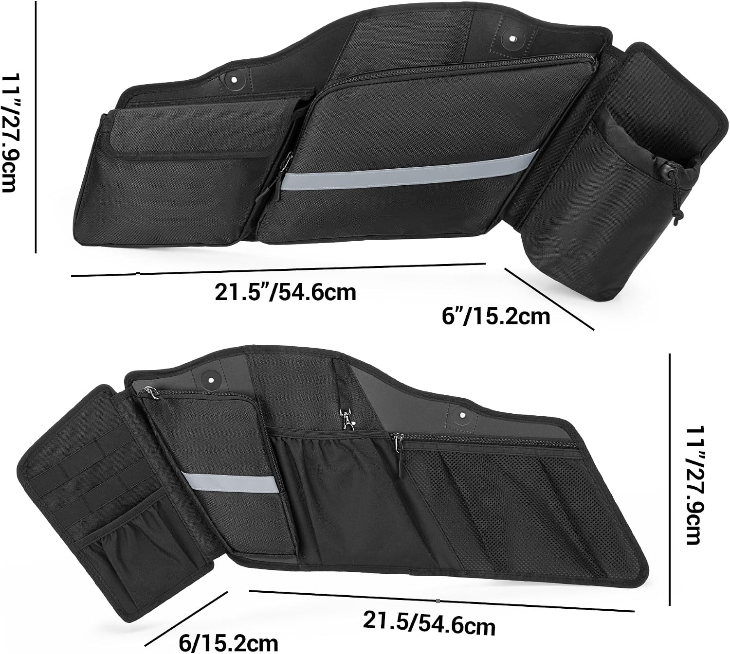 HODRANT Motorcycle Saddlebag Organizer, Saddlebag Liners Side Bag Compatible with Touring Models 2014-2025 Street Glide Road Glide Road King Electra Glide, Saddlebag Tool Storage Organizer, 2 Packs