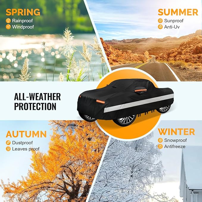 30 Layers Truck Car Cover for Automobiles All Weather Waterproof, Outdoor - Image 5