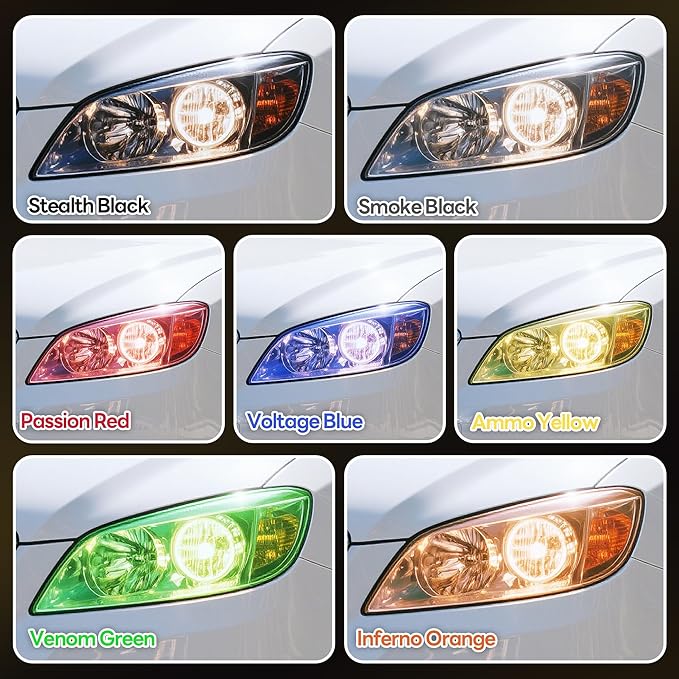 Lypumso 16 x 60 Inches Headlight Taillight Car Tint Vinyl Film, Self Adhesive - Image 7