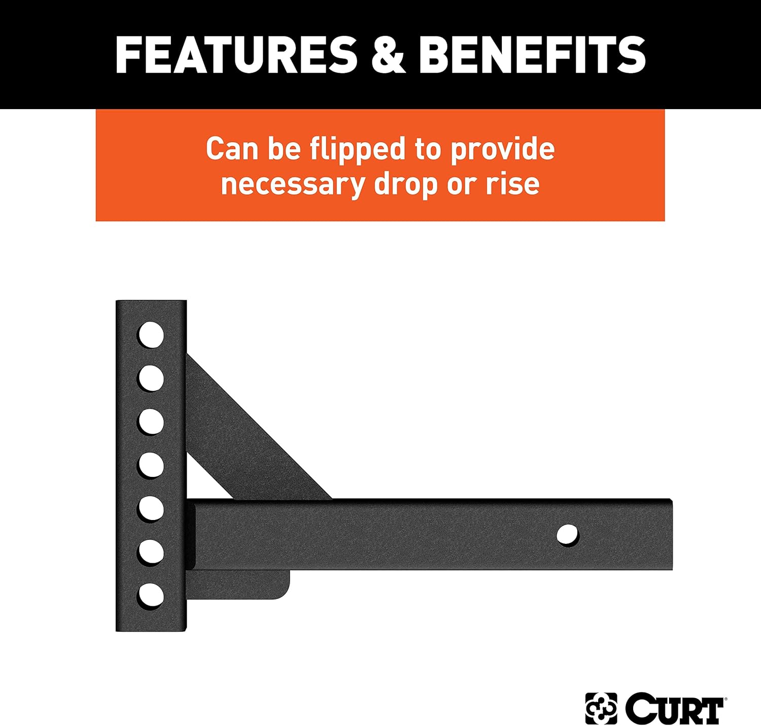 Curt Manufacturing 17102 Adj Hitch Bar 14 in Length