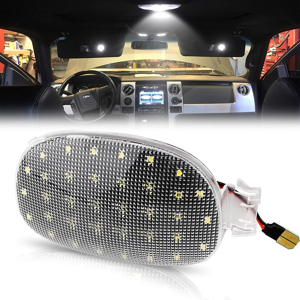LED Interior Dome Light for 1998-2003 Dodge Ram 1500 Dakota Neon Caravan Chrysler Sebring Town & Country: 6000K White Dome Lamp Kit, Roof Map Dome Light Cover Lens Overhead with White LED PCB, 1 Set