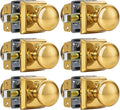 coolnews 6 pack polished brass door knobs passage, main product view