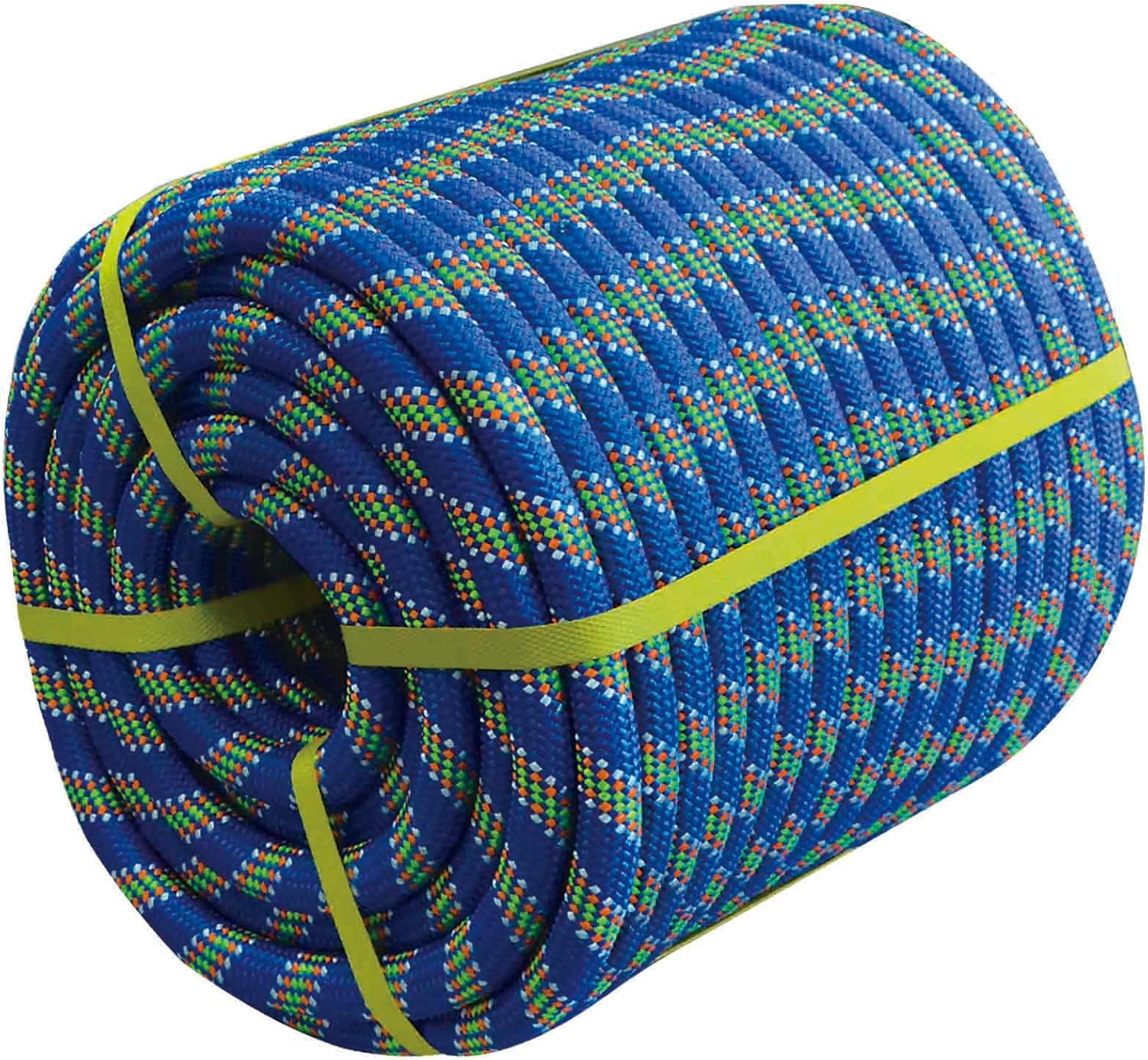 Double Braided Arborist Rigging Rope, 3/4" x 50 ft Strength Bull Rope, 48-Strand Polyester Static Rope for Tree Work, Pulling, Towing, Swing(Blue)