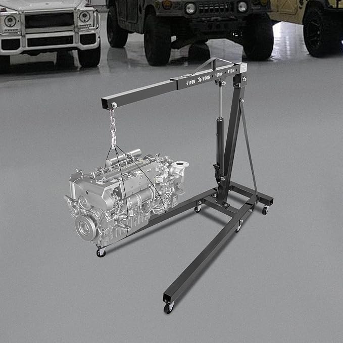 LOYALHEARTDY 1 Ton Hydraulic Engine Hoist, Folding Engine Lift - Image 8