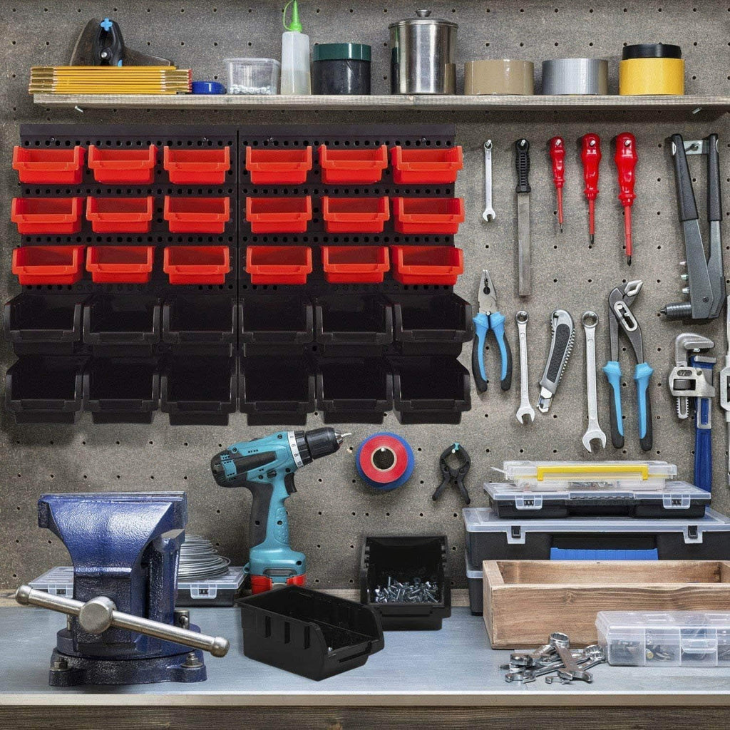 wall mounted storage bins, 30 wall mount tool, side view