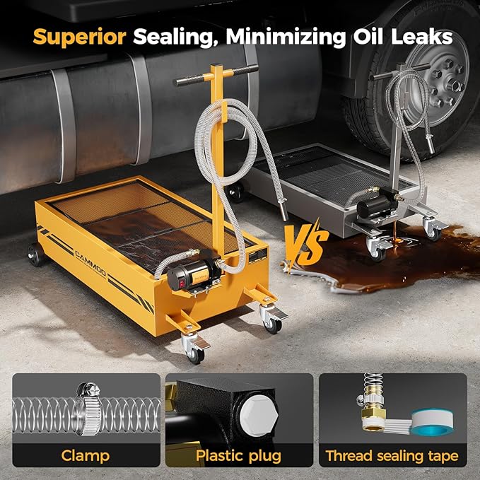 25 Gal Electric Oil Drain Pan, 110V High-Flow Pump, 9.8 FT Hose, 200 W Motor - Image 4