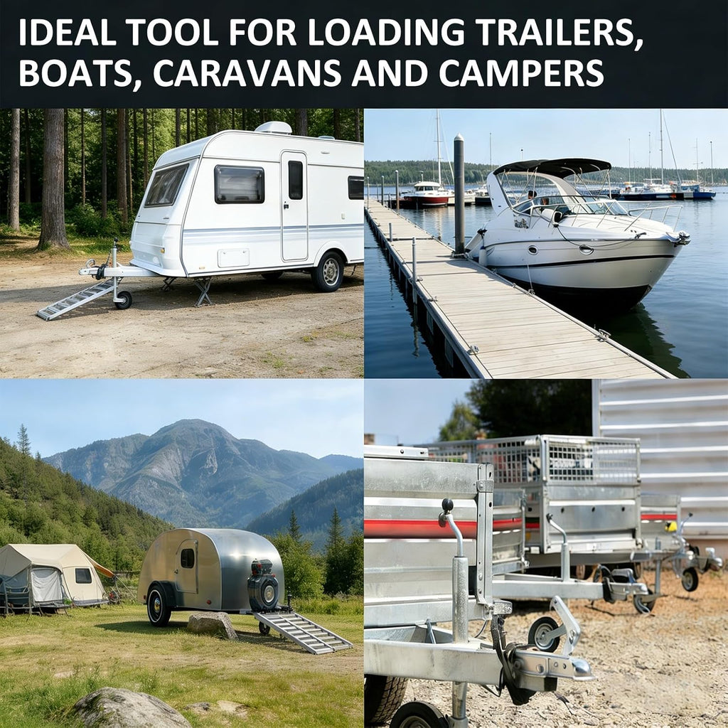 5000lb Electric Trailer Mover, Motorized Jockey Wheel 12V/350W Trailer Jack, 8'' Rubber Tire, for Moving Trailer Caravan Boat