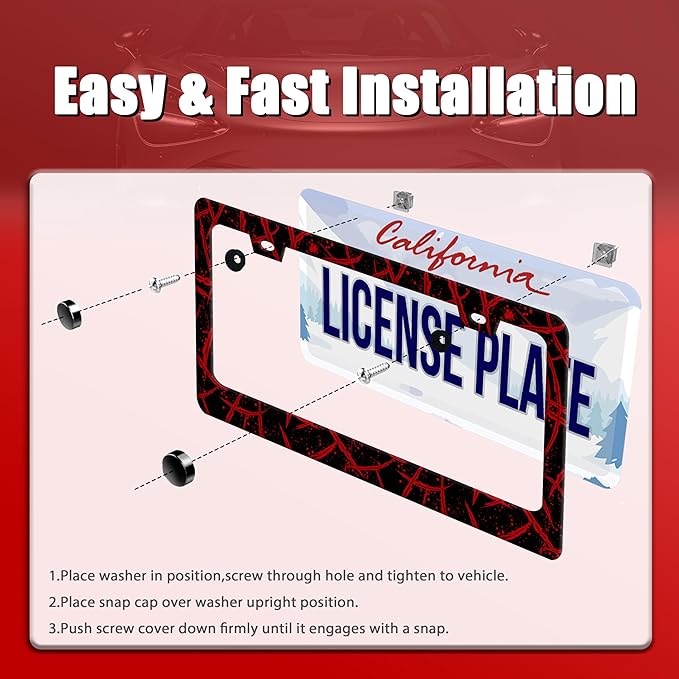 Blood Splattered License Plate Frame Funny Bloody Scar License Plate Frames - Image 3