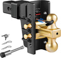 XPE Adjustable Trailer Hitch Fits 2.5-Inch Receiver,6-Inch Drop/Rise,2"&2-5/16" Ball Hitches with 28,000 LBS GTW for Heavy Duty Truck,Solid Ball Mount,BLK,652506-1