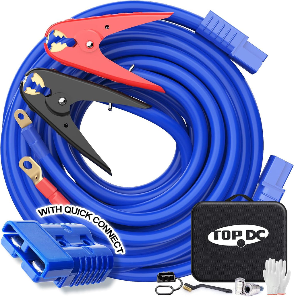 TOPDC Jumper Cables, 1 Gauge 30 Feet 800A Booster Cables