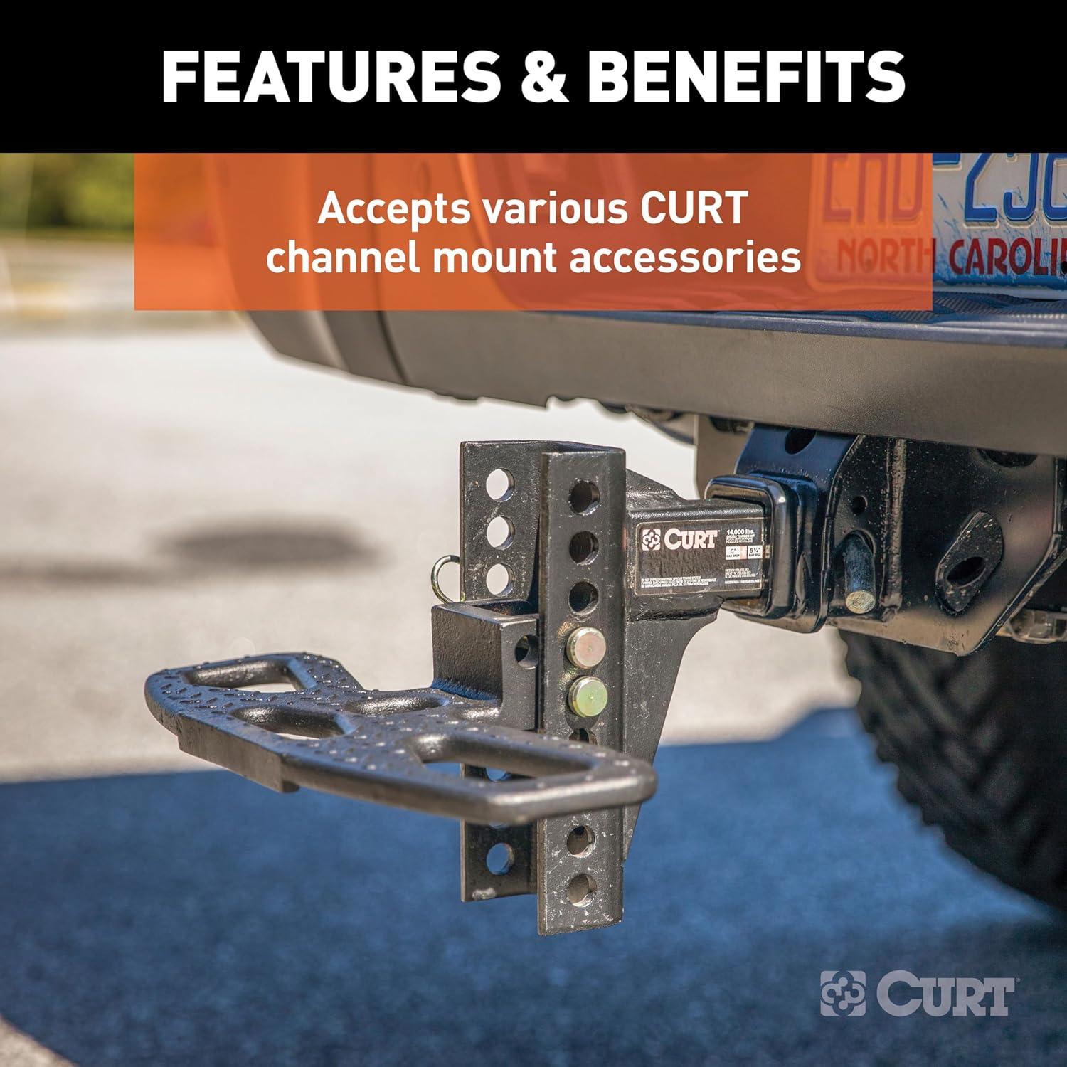 CURT Manufacturing 45900 Channel-Style Adjuastable Dual Ball Mount