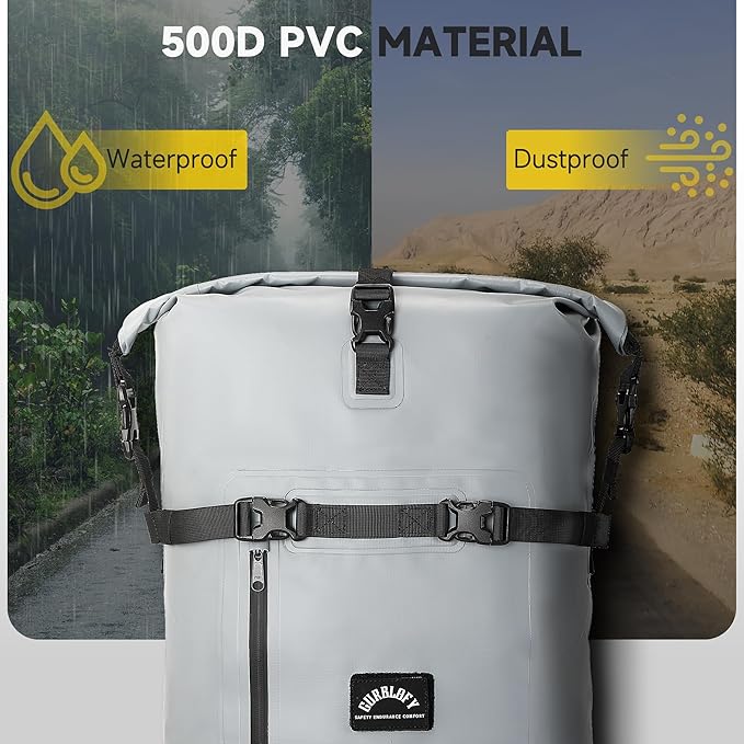 Motorcycle Tail Bag, 30L Waterproof Motorcycle Saddle Bag, 2 Size and 3 Color - Image 2