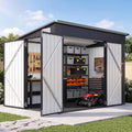 aoxun 7.5'x4' outdoor storage shed with 3 lockable, main product view