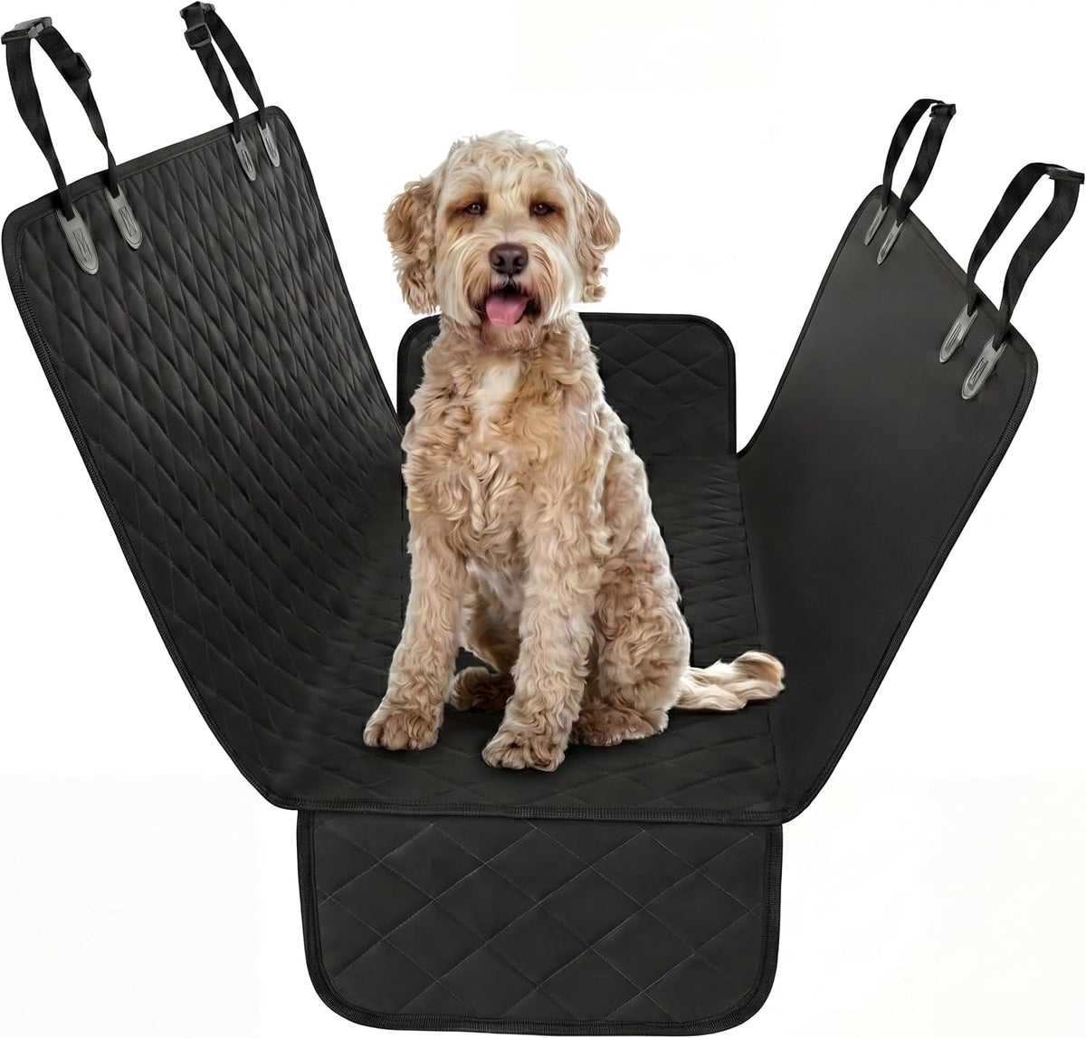 active pets black standard dog car hammock back, main product view