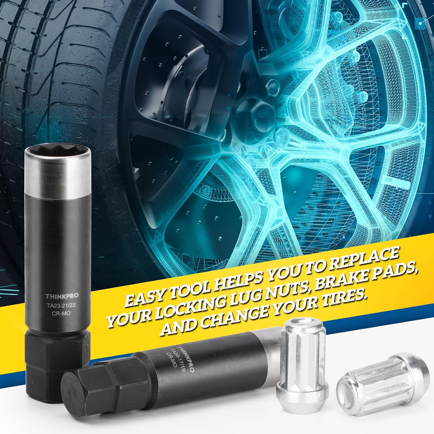10 Spline Lug Nut Socket for TA20 17/19 10-Spline Lug Nut Tool Key | 10 Point Socket Compatible with Bimecc 10 Spline Lug Nut Key,17,19mm Hex Drive 10 Spline Socket