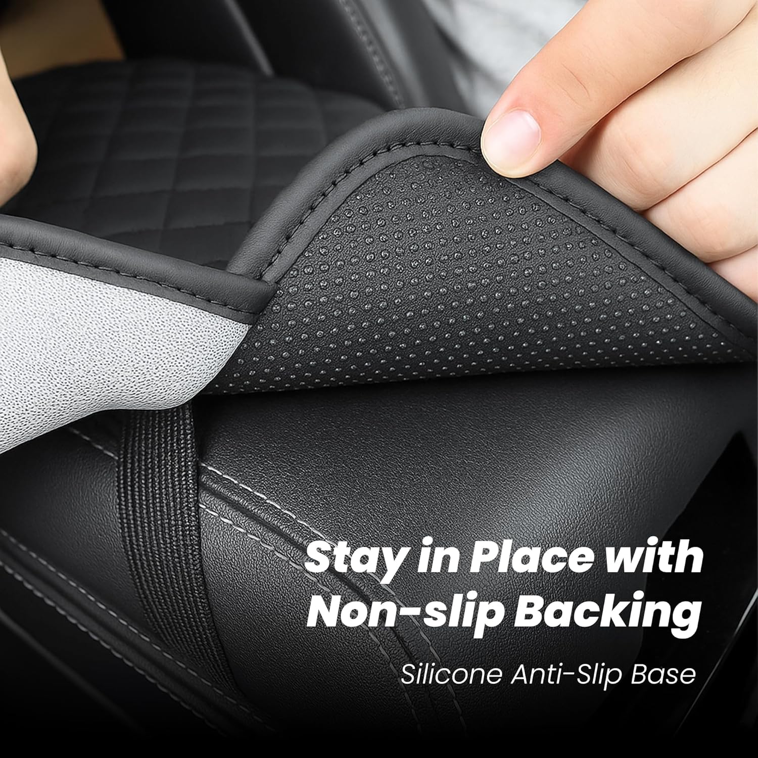 Upgraded Car Middle Center Console Cover with 2 Storage, Universal Microfiber Leather Car Armrest Cover Cushion for Most Vehicles, Memory Foam Comfort Stylish Leather Scratch-Resistant, Thickened