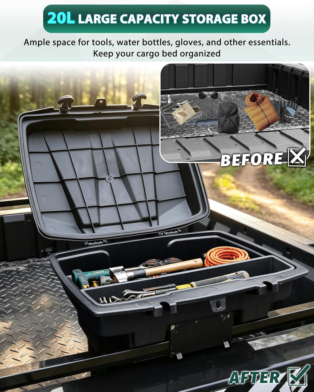 Cargo Storage Box for Kawasaki Mule Pro MX 2019-2026 Accessories