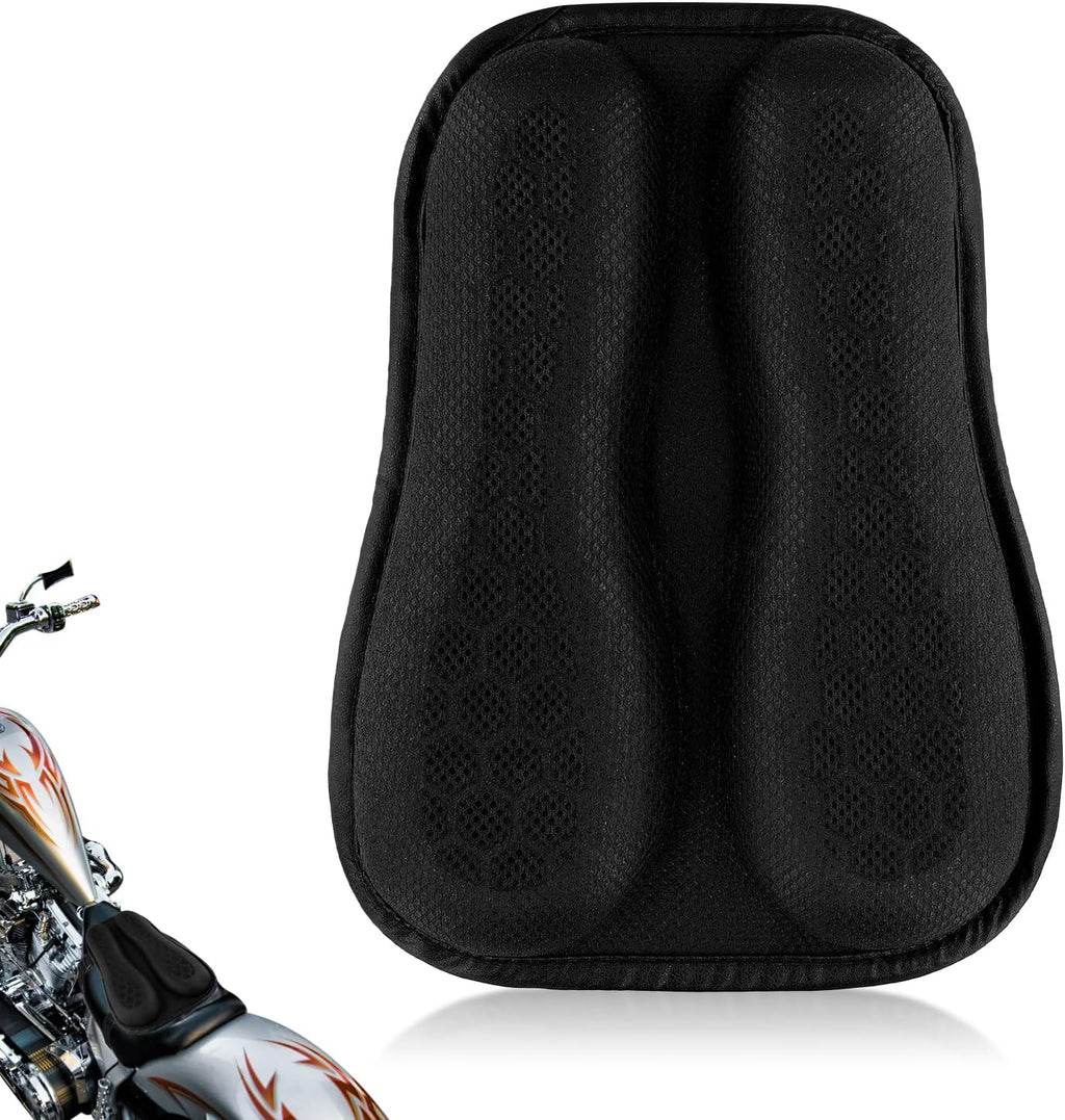 NQEUEPN Universal Motorcycle Seat Cushion, High Elastic Gel 3D Honeycomb Gel Seat Cover Pad Breathable Shock Absorption Motorcycle Passenger Long Rides Accessories