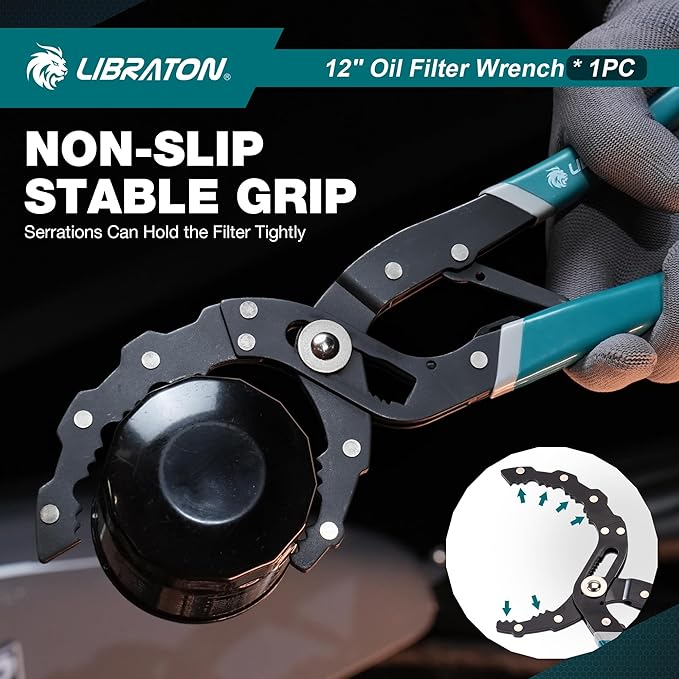 LIBRATON Oil Filter Wrench, Quick Adjustable Oil Filter Removal Tool - Image 3