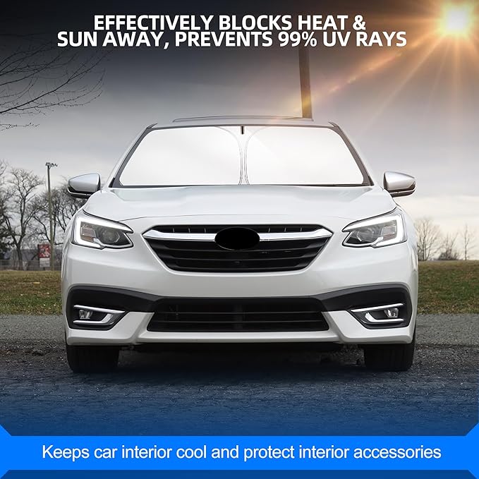 Windshield Sun Shade for S-ubaru Legacy 2020-2025 Foldable Sunshade Custom Fit - Image 7