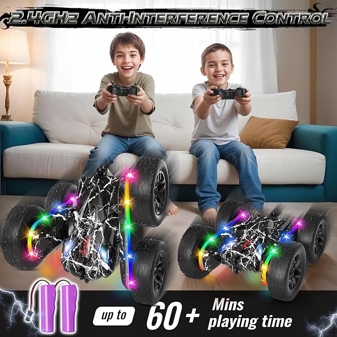 Rc Cars Toys for Boys Remote Control Car 2.4 GHz Black Toys for Ages 5-7 Kids - Image 3